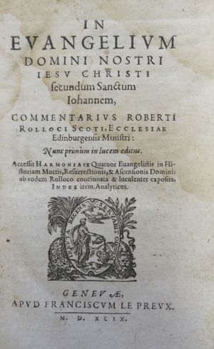 Lot 1347, Auction  117, Rollock, Robert, In evangelium domini nostri Jesu Christi