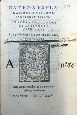 Lot 1356, Auction  117, Oecumenius, Catena explanationum veterum Sanctorum Patrum in Acta Apostolorum 