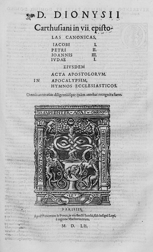 Lot 1375, Auction  117, Dionysius Carthusianus, In omnes beati Pauli Epistolas commentaria [und] In vii epistolas canonicas
