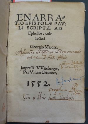 Lot 1406, Auction  117, Maior, Georg, Enarratio epistolae Pauli scriptae ad Ephesos