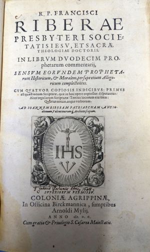 Lot 1422, Auction  117, Ribera, Francisco de, In librum duodecim prophetarum commentarii