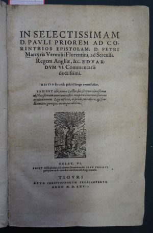 Lot 1435, Auction  117, Vermigli, Pietro Martire, In selectissimam D. Pauli