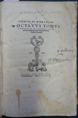 Lot 1466, Auction  117, Hieronymus, Sophronius Eusebius, Operum