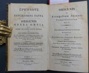 Lot 1473, Auction  117, Origenes und Lommatzsch, Carl Heinrich Eduard - Hrsg., Origenis opera omnia quae graece vel latine tantum exstant