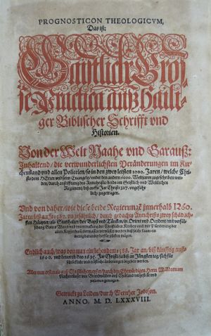 Lot 1515, Auction  117, Nachenmoser von Brandwälden, Adam, Prognosticon theologicum