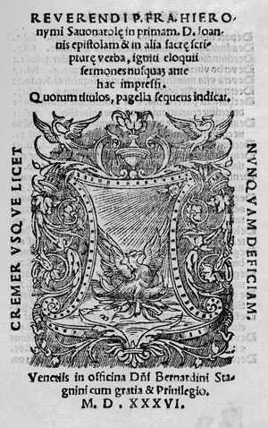 Lot 1529, Auction  117, Savonarola, Girolamo, Epistolam 