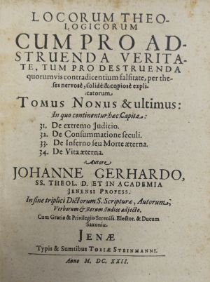 Lot 1551, Auction  117, Gerhard, Johann, Locorum Theologicorum