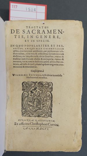 Lot 1584, Auction  117, Zepper, Wilhelm, Tractatus de sacramentis