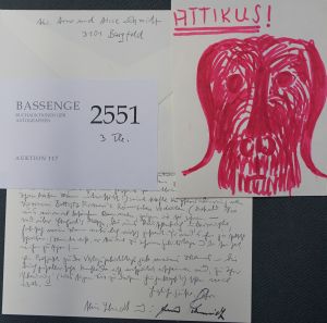 Lot 2551, Auction  117, Schmidt, Arno, Signierte Briefkarte