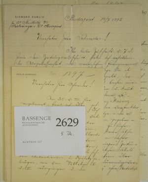 Lot 2629, Auction  117, Kublin, Siegmund, 4 Briefe