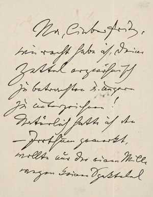 Lot 2675, Auction  117, Brahms, Johannes, Brief 1896 an Simrock