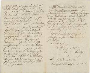 Lot 2679, Auction  117, Kreutzer, Conradin, Brief 1833