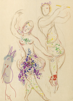 Lot 3064, Auction  117, Lassaigne, J. und Chagall, Marc - Illustr., Marc Chagall. Dessins et aquarelles pour Le Ballet
