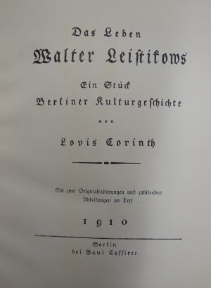 Lot 3259, Auction  117, Corinth, Lovis und Leistikow, Walter - Illustr., Das Leben Walter Leistikows