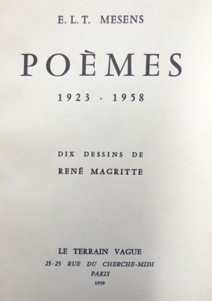 Lot 3270, Auction  117, Mesens, E. L. T. und Magritte, René - Illustr., Poèmes 1923-1958