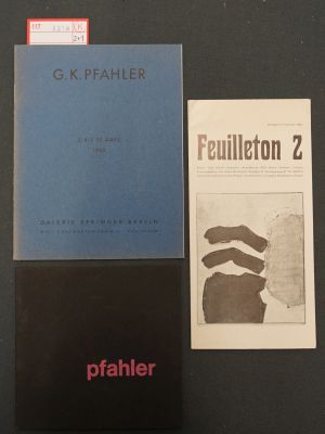 Lot 3319, Auction  117, Pfahler, Georg Karl, Kataloge