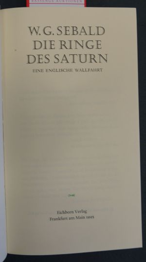 Lot 3362, Auction  117, Sebald, Winfried Georg, Die Ringe des Saturn. Eine englische Wallfahrt. 