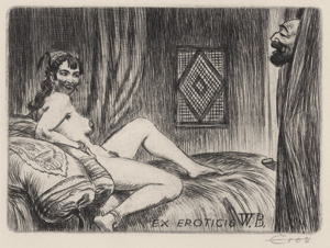 Lot 3464, Auction  117, Helfenbein, Walter, Konvolut von 15 zumeist signierten erotischen Exlibris in Orig.-Radierung