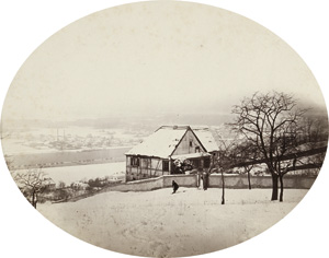 Lot 4067, Auction  117, Kotzsch, August, Kotzsch house with view over the Elbe river in winter, Loschwitz