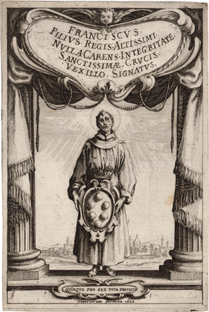 Lot 5039, Auction  117, Callot, Jacques, Der hl. Franziskus von Assisi, das Wappen der Medici in den Händen haltend