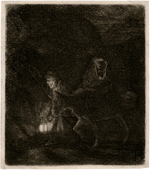Lot 5160, Auction  117, Rembrandt Harmensz. van Rijn, Die Flucht nach Ägypten, Nachtstück