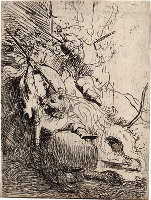 Lot 5169, Auction  117, Rembrandt Harmensz. van Rijn, Die kleine Löwenjagd (mit einem Löwen)