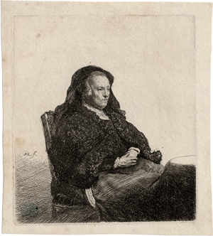 Lot 5174, Auction  117, Rembrandt Harmensz. van Rijn, Rembrandts Mutter mit schwarzem Schleier