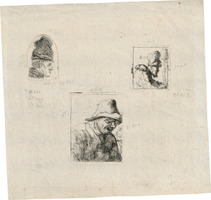 Lot 5176, Auction  117, Rembrandt Harmensz. van Rijn, 3 Radierungen von und nach Rembrandt