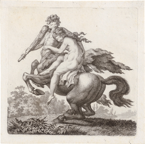 Lot 5269, Auction  117, Kolbe, Carl Wilhelm, Ein Centaur mit einer Keule, ein Mädchen auf dem Rücken