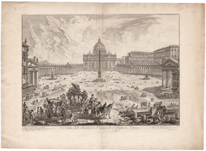 Lot 5283, Auction  117, Piranesi, Giovanni Battista, Veduta della Basilica e Piazza di San Pietro in Vaticano