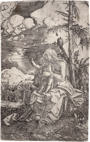 Lot 5434, Auction  117, Altdorfer, Albrecht, Die Jungfrau mit dem segnenden Kind in einer Landschaft