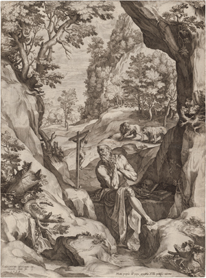 Lot 5470, Auction  117, Cort, Cornelis, Der hl.Hieronymus in der Wildernis