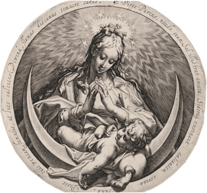 Lot 5507, Auction  117, Gheyn II, Jacques de - zugeschrieben, Die Jungfrau mit dem Kind auf der Mondsichel