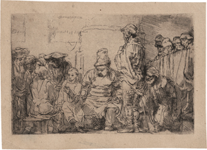 Lot 5625, Auction  117, Rembrandt Harmensz. van Rijn, Jesus als Knabe unter den Schriftgelehrten sitzend