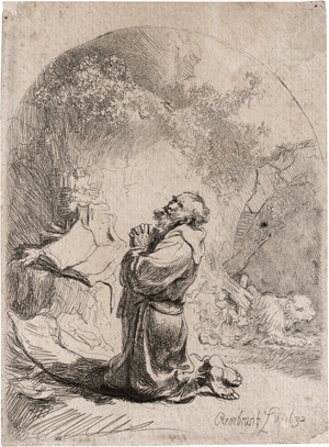 Lot 5630, Auction  117, Rembrandt Harmensz. van Rijn, Der hl. Hieronymus im Gebet, abgerundet