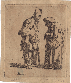 Lot 5634, Auction  117, Rembrandt Harmensz. van Rijn, Bettler und Bettlerin im Gespräch