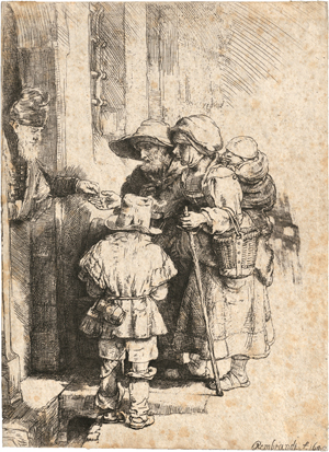 Lot 5635, Auction  117, Rembrandt Harmensz. van Rijn, Die Bettler an der Haustür