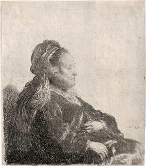 Lot 5640, Auction  117, Rembrandt Harmensz. van Rijn, Rembrandts Mutter, mit orientalischem Haarschmuck