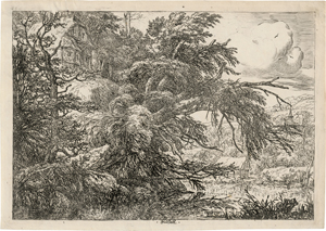 Lot 5644, Auction  117, Ruisdael, Jacob van, Die Hütte auf der Anhöhe