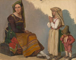 Lot 6065, Auction  117, Tischbein, August Anton, Kostümstudie einer römischen Frau und zweier Kinder