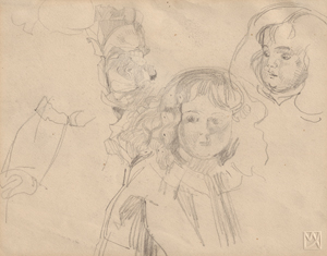 Lot 6220, Auction  117, Kurzweil, Maximilian, Mädchen mit schulterlangem Haar en face und nach links gewendet