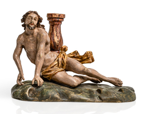Lot 6314, Auction  117, Alpenländisch, 18. Jh. Christus fällt unter die Geißelsäule