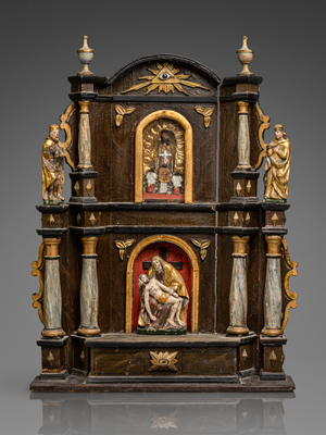 Lot 6348, Auction  117, Alpenländisch, spätes 18. Jh./ frühes 19. Jh. Hausaltar mit Pietà