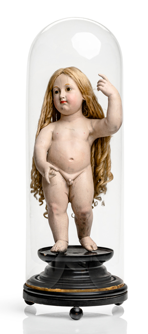 Lot 6396, Auction  117, Süddeutsch, 19. Jh. Stehender Christusknabe mit langen lockigem Haar