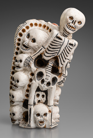 Lot 6405, Auction  117, Mexiko, 20. Jh. Vase mit Totenköpfen und Gerippe