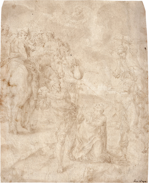 Lot 6511, Auction  117, Italienisch, 16. Jh. Die Steinigung des Heiligen Stephanus