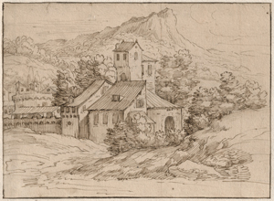 Lot 6538, Auction  117, Grimaldi, Giovanni Francesco - zugeschrieben, Landschaft mit einem Gehöft