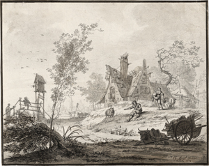 Lot 6583, Auction  117, Barbiers III, Pieter Pietersz., Holländische Landschaft mit Bauerngehöft und figürlicher Staffage