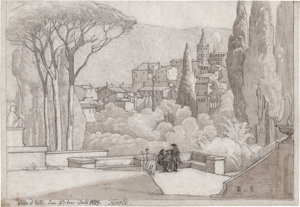 Lot 6659, Auction  117, Hopfgarten, August Ferdinand, Blick von einer Terrasse der Villa d'Este auf Tivoli
