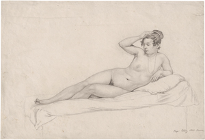 Lot 6688, Auction  117, Schinz, Johann Caspar, Liegender weiblicher Akt auf einem Bett